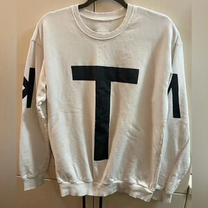 TAKESHY KUROSAWA space race T Letter Cotton Pullover Sweater Size S/m